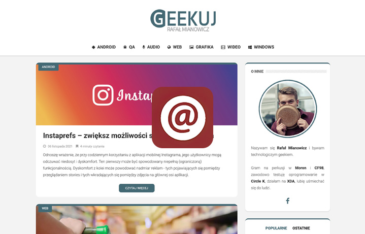 Mój blog, Geekuj.dev